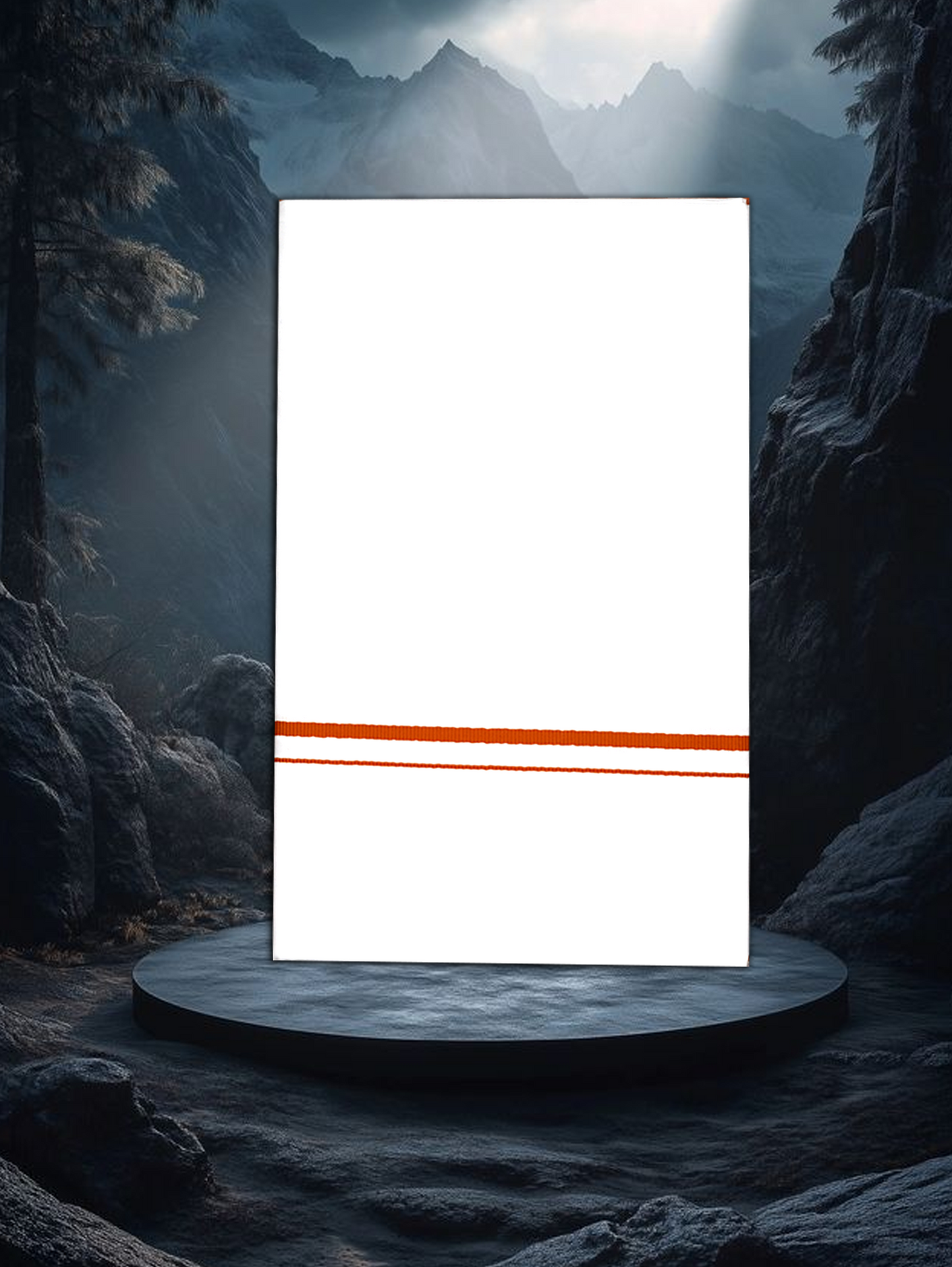 SMALL BORDER WHITE SINGLE SS-12 DHOTHIE 2.00 MTR