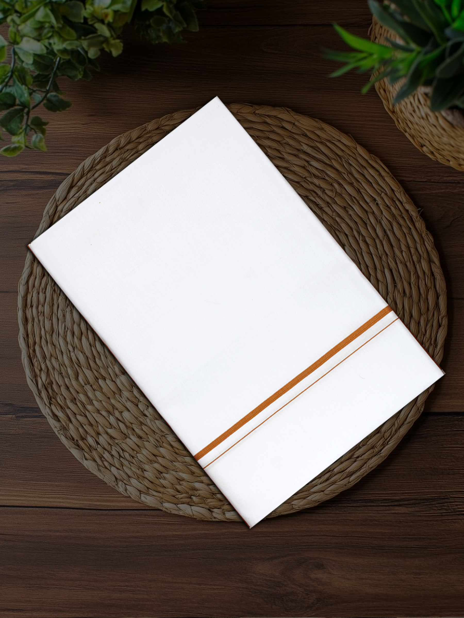 SMALL BORDER WHITE SINGLE SS-10 DHOTHIE 2.00 MTR