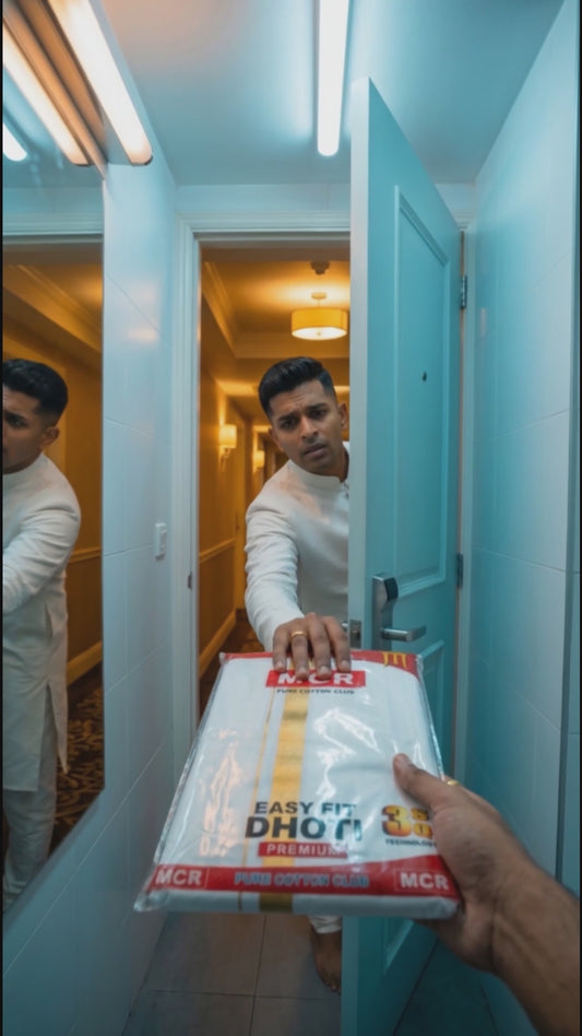 Easy Fit White Single Dhoti