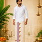 ROSE SPL GOLDEN NETTIPATTAM CREAM DOUBLE DHOTI  3.80 MTR