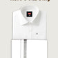 White Shirt + Silver Border Dhoti Single Set F/S (Dhoti Size 2mtr)