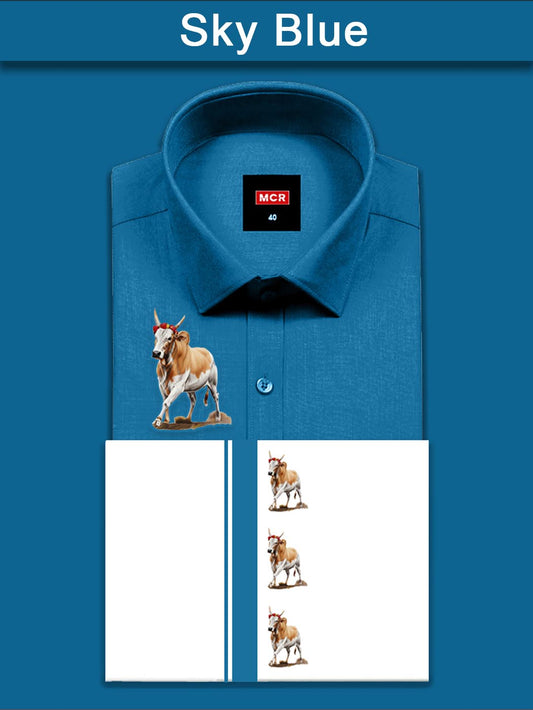 JALLIKATTU COLOUR SINGLE SET H/S - Sky Blue (56)