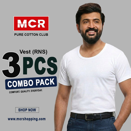 Grand Vest White RNS (Pack Of 3)