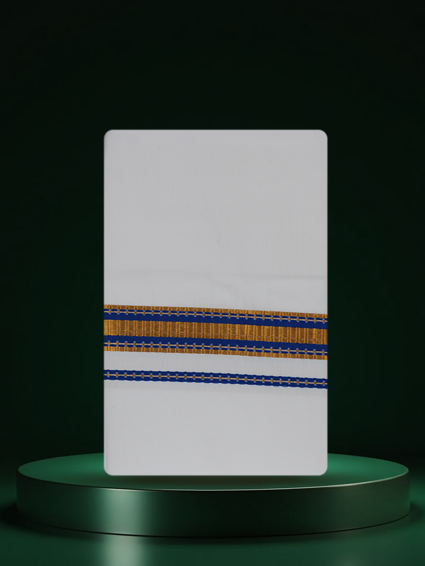 FANCY BORDER WHITE SINGLE FS-92 DHOTHIE 2.00 MTR