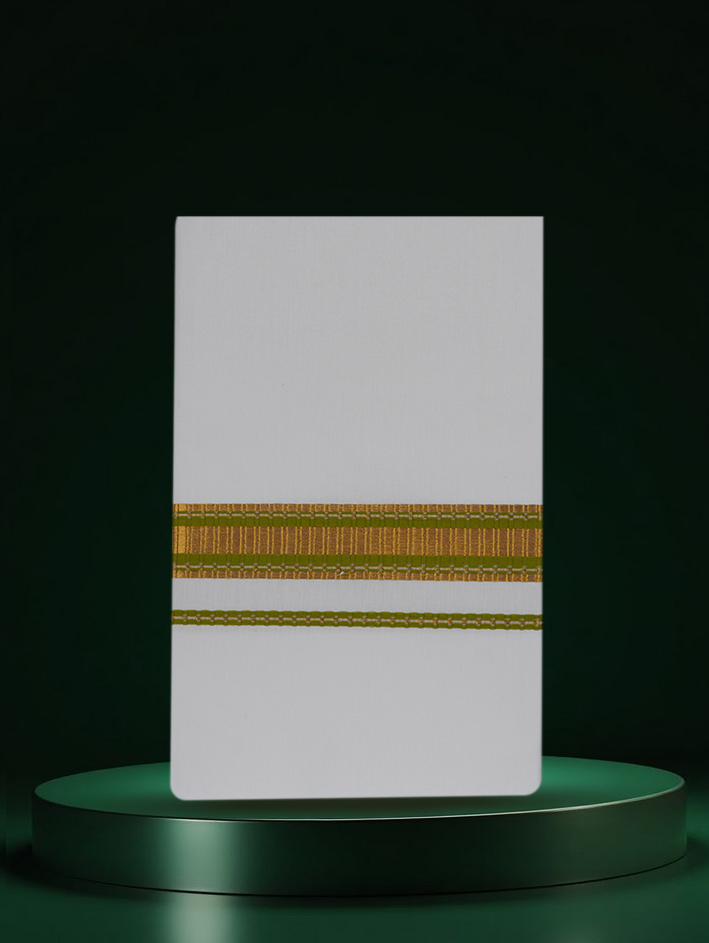 FANCY BORDER WHITE SINGLE FS-92 DHOTHIE 2.00 MTR