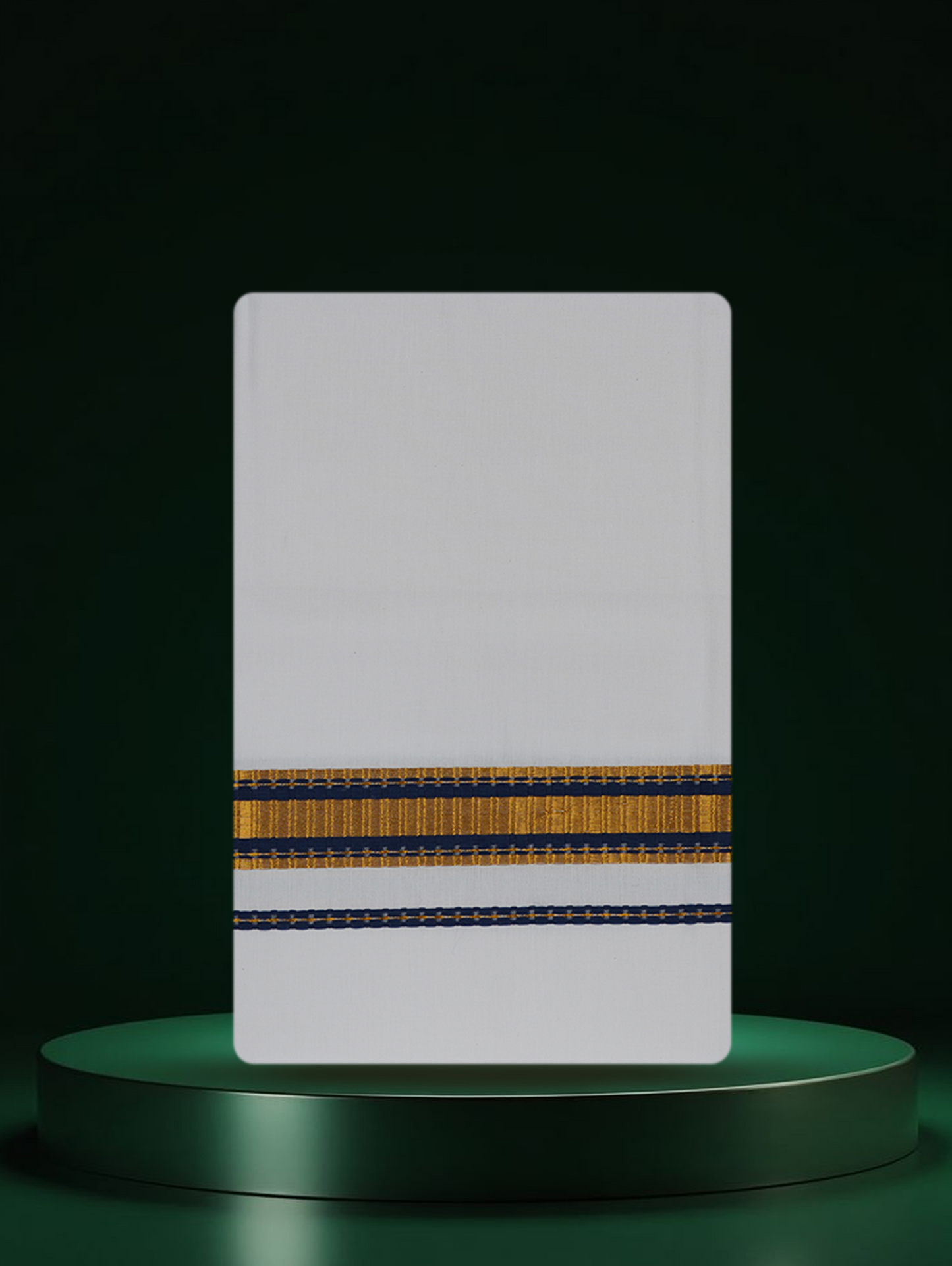 FANCY BORDER WHITE SINGLE FS-92 DHOTHIE 2.00 MTR