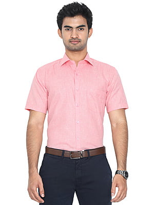 FantasticLin Pink Colour Formal Shirt Half Sleeve GLH01