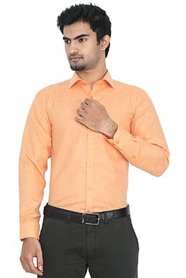 FantasticLin Orange Colour Formal Shirt Full Sleeve GLF02